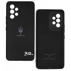 Чехол для Samsung A536 Glalxy A53 5G, Silicone cover ТРИЗУБ, софттач силикон, черный Чехол для Samsung A536 Glalxy A53 5G, Silicone cover ТРИЗУБ, софттач силикон, черный