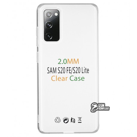 Чехол для Samsung G781 Galaxy S20 FE, Silicone case 2.0мм, силиконовый, прозрачный