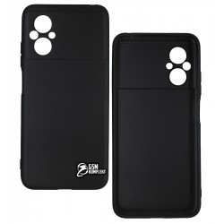 Чехол для Xiaomi Poco M5, Joy (Black Matt ), матовый силикон, черный