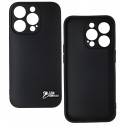 Чехол для iPhone 14 Pro (6.1 ), Joy (Black Matt ), матовый силикон, черный