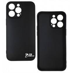 Чехол для iPhone 14 Pro Max (6.7"), Joy (Black Matt ), матовый силикон, черный