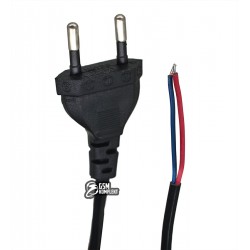 Кабель живлення 220V з облуженнимі кінцями, мідні жили, 1.5м 2х0,75мм² Кабель живлення 220V з облуженнимі кінцями, мідні жили, 1.5м 2х0,75мм²