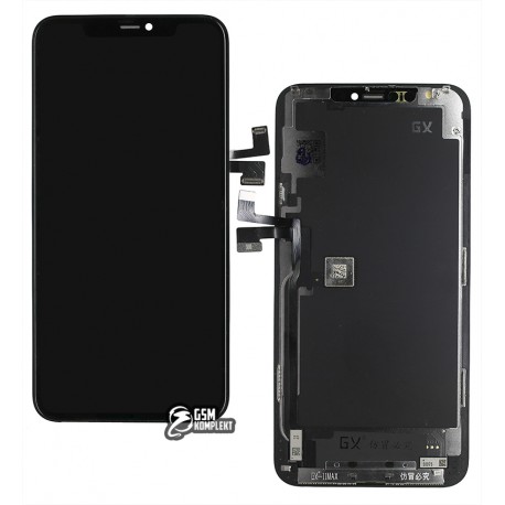 Дисплей для Apple iPhone 11 Pro Max, черный, с сенсорным экраном, с рамкой, (OLED), High Copy, GX-AMOLED