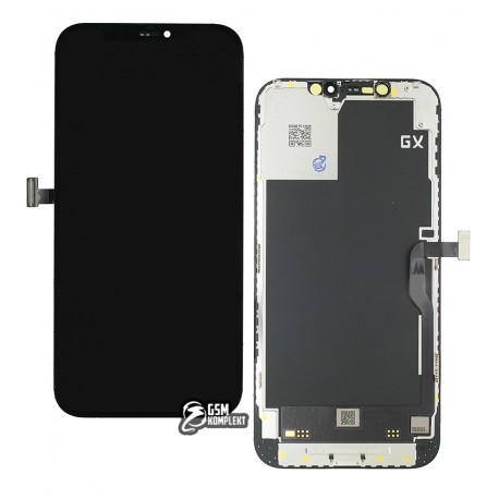 Дисплей для Apple iPhone 12 Pro Max, черный, с рамкой, High Copy, (OLED), GX-AMOLED