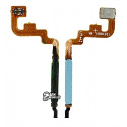 Шлейф для Xiaomi Redmi Note 11, Redmi Note 11S, Poco M4 Pro 4G, кнопки включения, сканера отпечатка пальца (Touch ID), синий