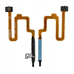 Шлейф для Xiaomi Redmi Note 11 Pro, кнопки включения, сканера отпечатка пальца (Touch ID), синий