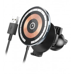 Автодержатель с беспроводной зарядкой Hoco CW42 Discovery Edition multipurpose magnetic car wireless charger |Qi, 5-15W| (black)