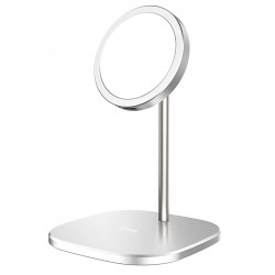 Настільний тримач - Бездротова зарядка Hoco CW32 Happiness magnetic wireless charger, 15Вт, біла