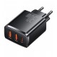 Зарядное устройство Baseus Compact Quick Charger Portable 2U+ C Three Ports, 30 Вт |2USB/1Type-C, 30W/3A, PD/QC| (CCXJ-E01)