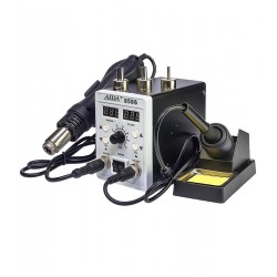 Паяльна станція AIDA 8586, фен, паяльник з нагрівальним елементом Hakko, цифрова індикація Паяльна станція AIDA 8586, фен, паяльник з нагрівальним елементом Hakko, цифрова індикація