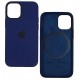 Чехол для Apple iPhone 12 Mini, Silicone case with MagSafe, софттач силикон, (deep navy)