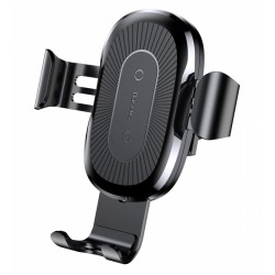 Автомобільний тримач з безпроводовою зарядкою Baseus Gravity Car Mount (Air Outlet Version) 1.67A 10W (чорний) WXYL-01