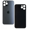Задня панель корпуса для Apple iPhone 12 Pro, сірий, без снятия рамки камеры, big hole, Graphite