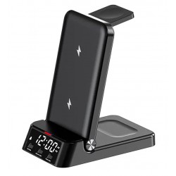 Бездротова зарядка Qi 4in1 Wireless Charger Apple Version A60 |5-15 Вт| чорна Бездротова зарядка Qi 4in1 Wireless Charger Apple Version A60 |5-15 Вт| чорна