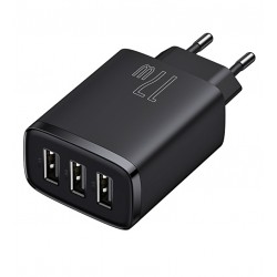 Зарядное устройство Baseus Compact Charger 3U 17W EU |3USB, QC, 3A| (CCXJ020101) (black) Зарядное устройство Baseus Compact Charger 3U 17W EU |3USB, QC, 3A| (CCXJ020101) (black)