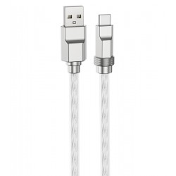Кабель Type-C - USB, Hoco U113 Solid silicone charging data, 1.2м, 6А / 100Вт, силиконовый, серый