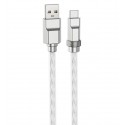 Кабель Type-C - USB, Hoco U113 Solid silicone charging data, 1.2м, 6А / 100 Вт, силіконовий, сірий