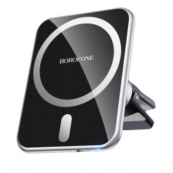 Автодержатель Borofone BH43, с беспроводной зарядкой MagSafe, магнитный, темно-серый