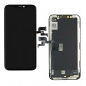 Дисплей iPhone X, чорний, з сенсорним екраном (дисплейний модуль), з рамкою, (OLED), High quality, GX-OLED