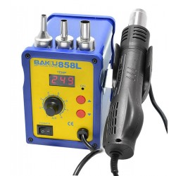 Термовоздушная паяльная станция Baku BK858L фен с цифровым блоком регулеровки Термовоздушная паяльная станция Baku BK858L фен с цифровым блоком регулеровки