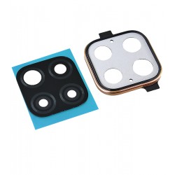 Скло камери для Huawei P40 Lite, чорний, з рамкою