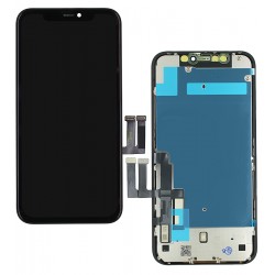 Дисплей для iPhone 11, черный, с тачскрином, с рамкой, (TFT), копия, Tianma, с пластиками камеры, датчика приближения Дисплей для iPhone 11, черный, с тачскрином, с рамкой, (TFT), копия, Tianma, с пластиками камеры, датчика приближения
