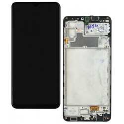 Дисплей для Samsung M325 Galaxy M32, черный, с рамкой, оригинал (PRC) Дисплей для Samsung M325 Galaxy M32, черный, с рамкой, оригинал (PRC)