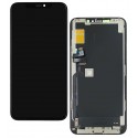 Дисплей iPhone 11 Pro Max, чорний, з сенсорним екраном, з рамкою, (TFT), ZY-IN CELL