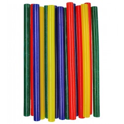 Термоклей силиконовый, набор, D11 мм , длинна 18см, 250гр/15шт (красный, синий, желтый, зеленый)