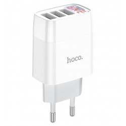 Зарядное устройство Hoco C93A, с LED дисплеем, 3USB, по 5V- 2.4A. Общий выход: 5V / 3.4A Зарядное устройство Hoco C93A, с LED дисплеем, 3USB, по 5V- 2.4A. Общий выход: 5V / 3.4A