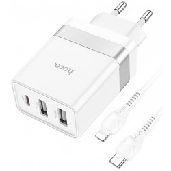 Зарядное устройство Hoco N21 Pro, 2USB 10Вт+1Type-C PD30Вт, белое Зарядное устройство Hoco N21 Pro, 2USB 10Вт+1Type-C PD30Вт, белое