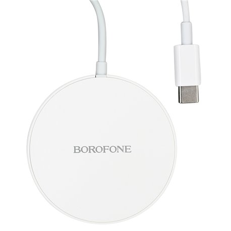 Беспроводная зарядка Borofone BQ17, 15Вт, магнитная, белая