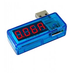 USB Тестер DC-3V-7V I-0-3A, синій USB Тестер DC-3V-7V I-0-3A, синій