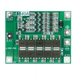 BMS Контроллер заряда-розряда 4-х Li-Ion 18650, HX-4S-40A, 16.8В, 40А, посилений BMS Контроллер заряда-розряда 4-х Li-Ion 18650, HX-4S-40A, 16.8В, 40А, посилений