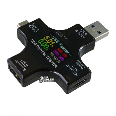 USB Тестер J7-C DC:3.6V-30V I:0A-5.1A, БЕЗ bluetooth module