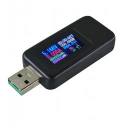 USB тестер Keweisi KWS-MX18L, DC-4-30В, струм 0-6.5A (вимірює ємність батареї) Charger Doctor USB тестер Keweisi KWS-MX18L, DC-4-30В, струм 0-6.5A (вимірює ємність батареї) Charger Doctor