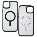 Чохол для iPhone 14 Plus (6,7 ), MagSafe COLORS, силиконовый, черный