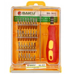 Набор инструментов BAKU BK-3032 (ручка, 32 насадки, изогнутый пинцет) Набор инструментов BAKU BK-3032 (ручка, 32 насадки, изогнутый пинцет)