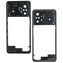 Средняя часть корпуса для Xiaomi Redmi Note 10 Pro, чёрная