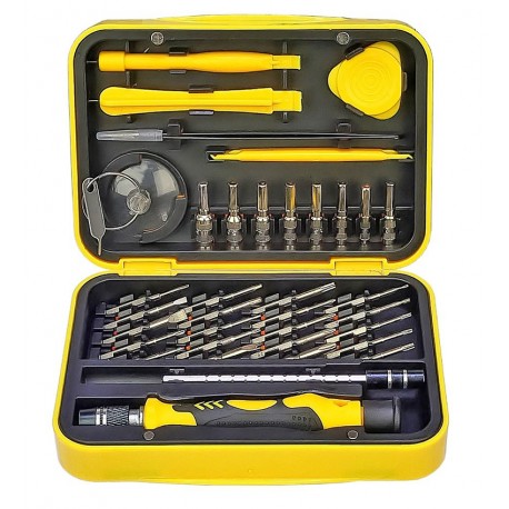 Набір інструментів Aida A-8819 ручка, 28 біт, подовжувач, пінцет, 3 лопатки, медіатор, присоска, SIM-ключ
