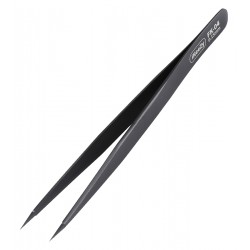Пінцет прямий QianLi iNeezy FK-04, 130 x 9 мм, наконечники 0.15 мм, сталь HRC40, чорне антистатичне покриття