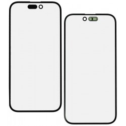Скло дисплею для Apple iPhone 14 Pro, з ОСА-плівкою, чорне