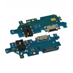 Шлейф для Samsung M135 Galaxy M13, конектора зарядки, конектора гарнітури, з мікрофоном, High Copy, (плата зарядки)