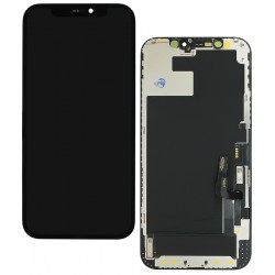 Дисплей для Apple iPhone 12, iPhone 12 Pro, чорний, з сенсорним екраном, з рамкою, оригінал (переклеєне скло) Дисплей для Apple iPhone 12, iPhone 12 Pro, чорний, з сенсорним екраном, з рамкою, оригінал (переклеєне скло)