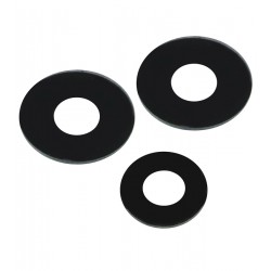 Скло камери для Xiaomi Note 12 Pro Plus 5G, черное, без рамки (комплект 3 шт.)