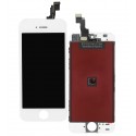 Дисплей iPhone 5S, iPhone SE, белый, с сенсорным экраном, с рамкой, AAA, Tianma, с пластиками камеры и датчика приближения