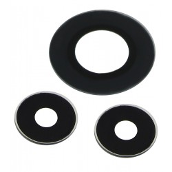 Скло камери для Xiaomi 12 Lite, чорний, без рамки