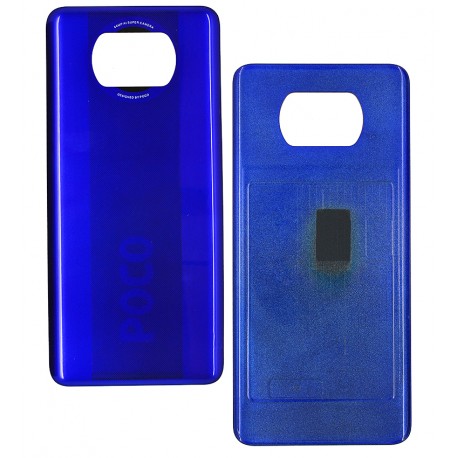 Задняя панель корпуса для Xiaomi Poco X3 Pro, синий, Frost Blue, M2102J20SG, M2102J20SI