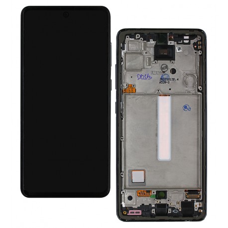 Дисплей для Samsung A525 Galaxy A52, A526 Galaxy A52 5G, чорний, з сенсорним екраном, з рамкою, оригінал (PRC)