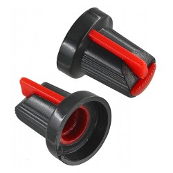 Ручка для потенціометра на вісь 6мм Зірка AG21 15x17 Чорна